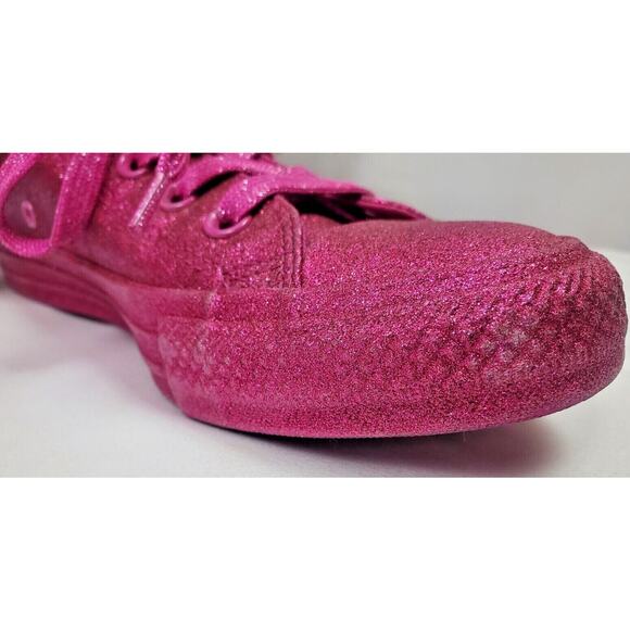 Converse Womens 6 All Star Chuck Taylor Low Top Fuchsia Pink Sneakers Shoes EUC - Picture 2 of 9